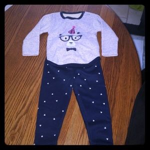 🧸➳Beary Fleece Lined 2 Piece Set🐻 📸 3T-4T